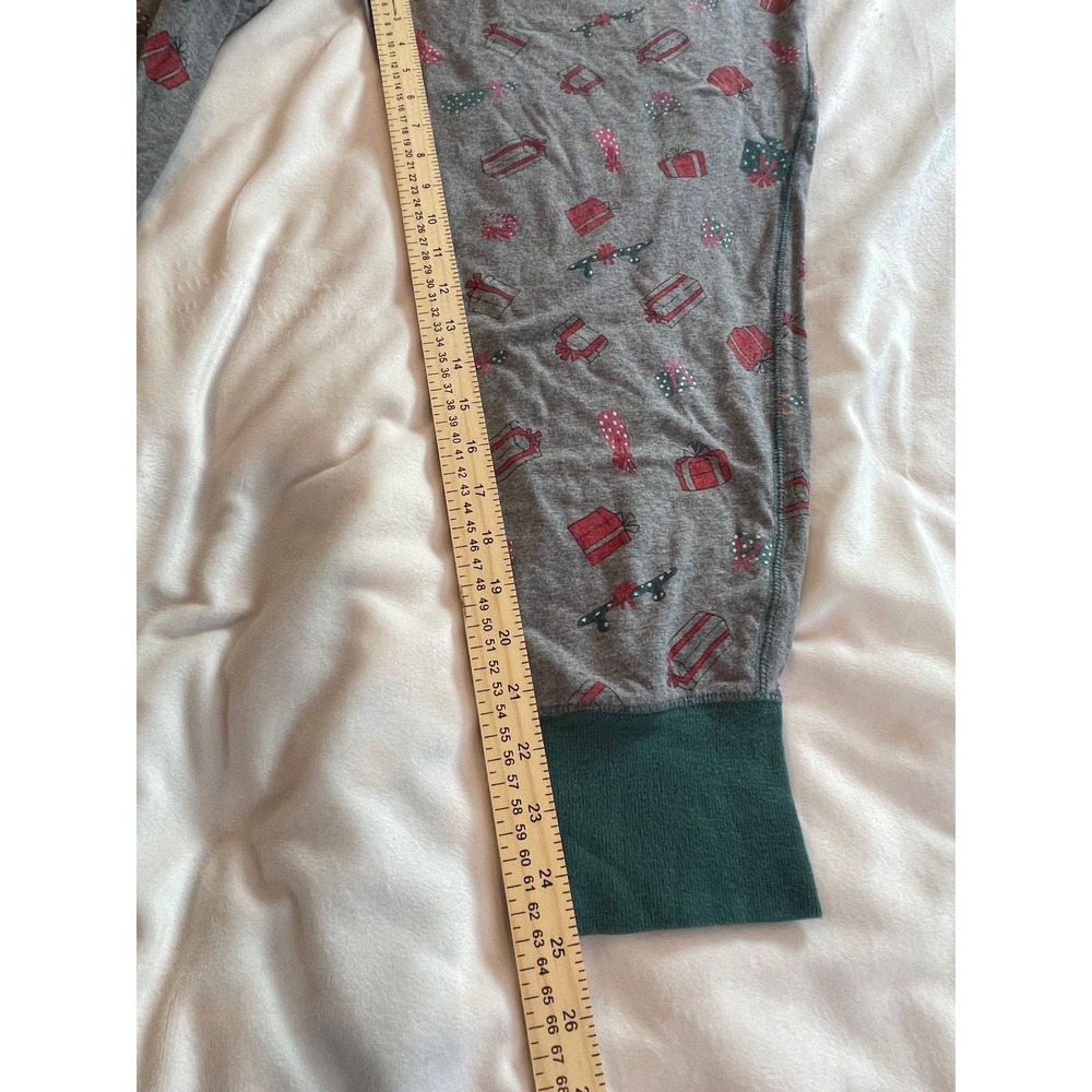 Torrid Sleep Women 3 Christmas Holiday Gift Print Pajama Jogger Pants Grey Green - Picture 5 of 10